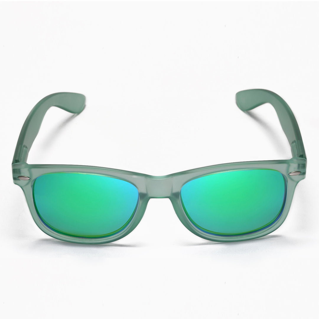 Walleva Kudo Polarized Sunglasses — Green Frame / Emerald Green