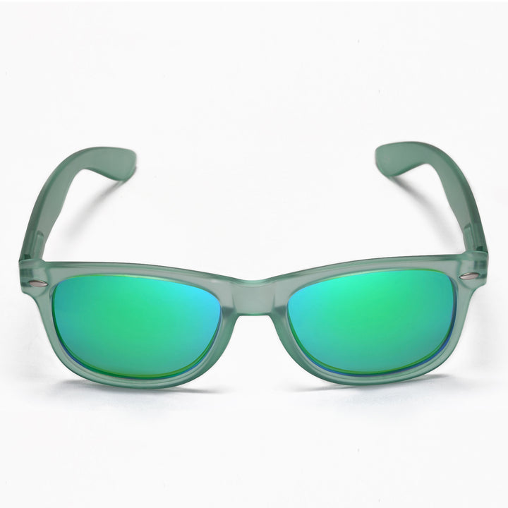 Walleva Kudo Polarized Sunglasses — Green Frame / Emerald Green