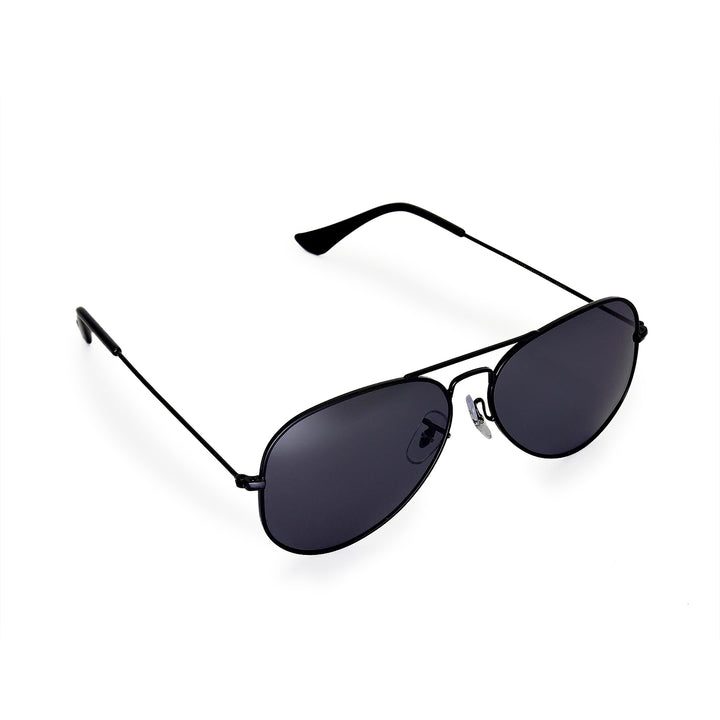 Walleva Pilo Polarized Sunglasses — Aluminum Alloy Frame — Black Frame / Black Polarized