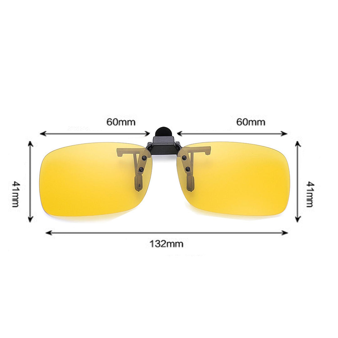 Walleva Polarized Clip-On Flip-Up Sunglasses — Yellow