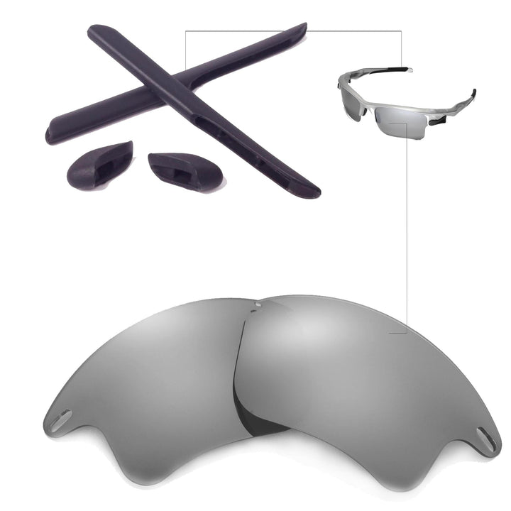 Titanium Non-Polarized + Black Rubber Kit