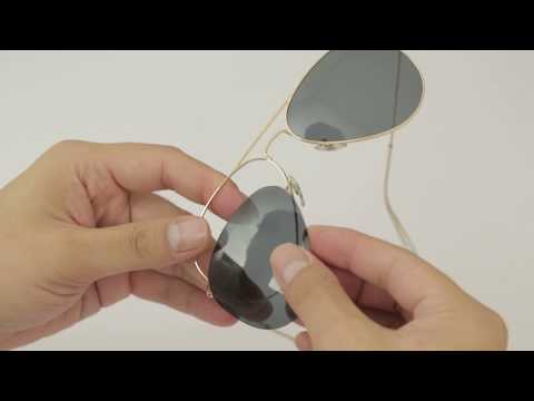 How to install Walleva Replacement Lenses for Ray-Ban Aviator RB3025 (62mm)
