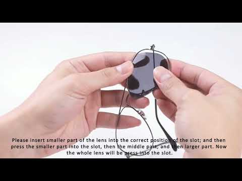 How to install Walleva Replacement Lenses for Ray-Ban Aviator RB3044 (52mm)