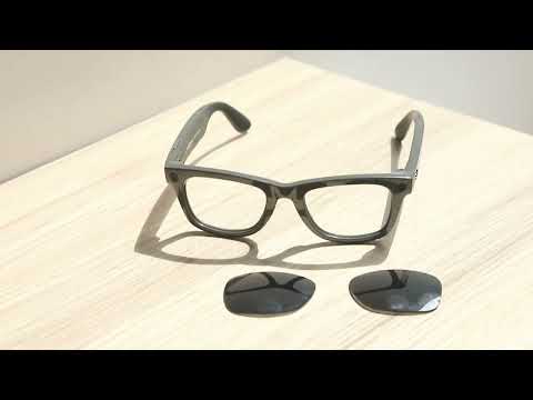 How to install Walleva Replacement Lenses for Ray-Ban Stories Wayfarer RW4004 (53mm)