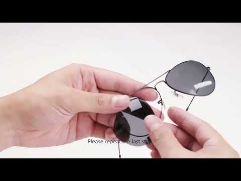 How to install Walleva Replacement Lenses for Ray-Ban Aviator RB3025 (55mm)