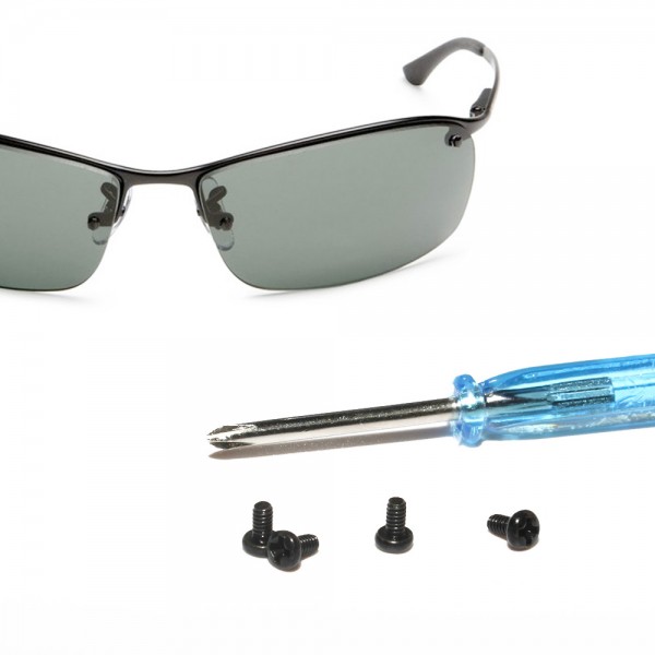 Walleva Screws and Screwdriver for Ray-Ban Or Oakley Sunglasses(Specific  Models Only)