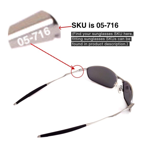 Walleva Replacement Lenses for Oakley Whisker Sunglasses - Multiple Options  Available (Black - Polarized)
