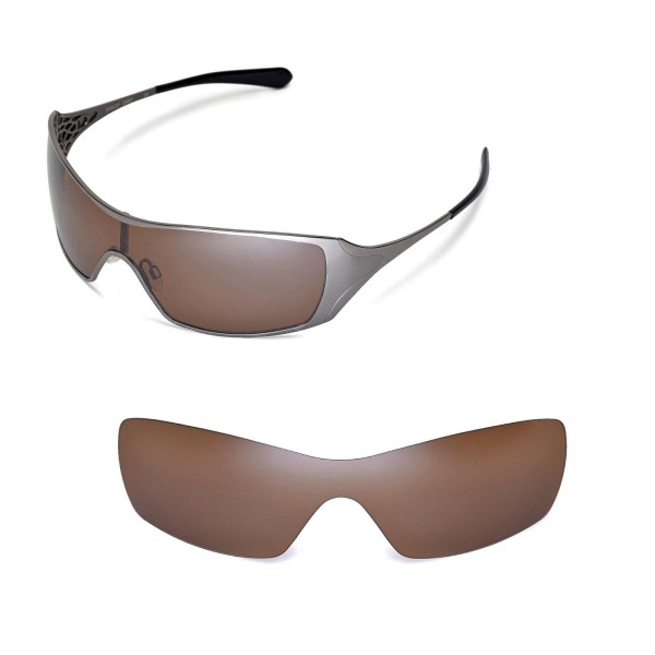 Walleva Brown Polarized Replacement Lenses for Oakley Flak Beta