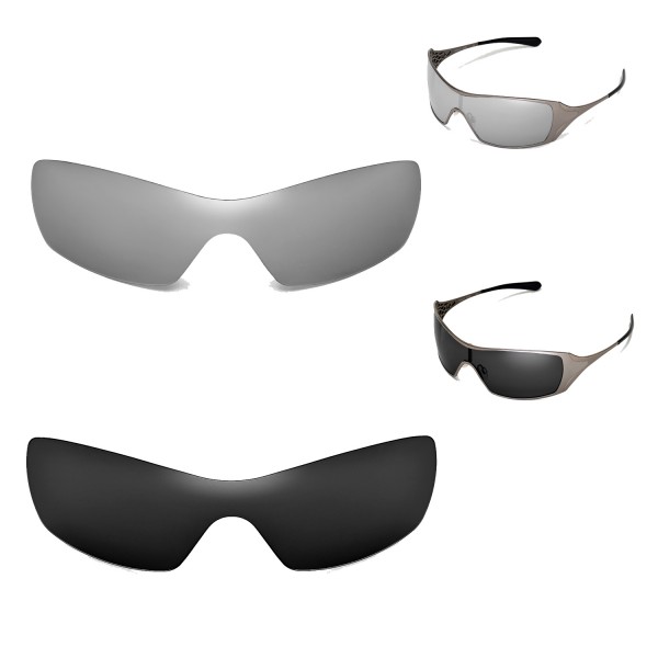 måtte Kassér Karu New Walleva Polarized Titanium+Black Replacement Lenses for Oakley Dart  Sunglasses