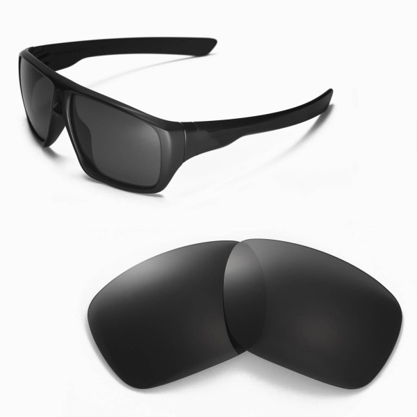 Walleva Replacement Lenses for Oakley Dispatch Sunglasses - Multiple  Options Available (Black - Polarized)