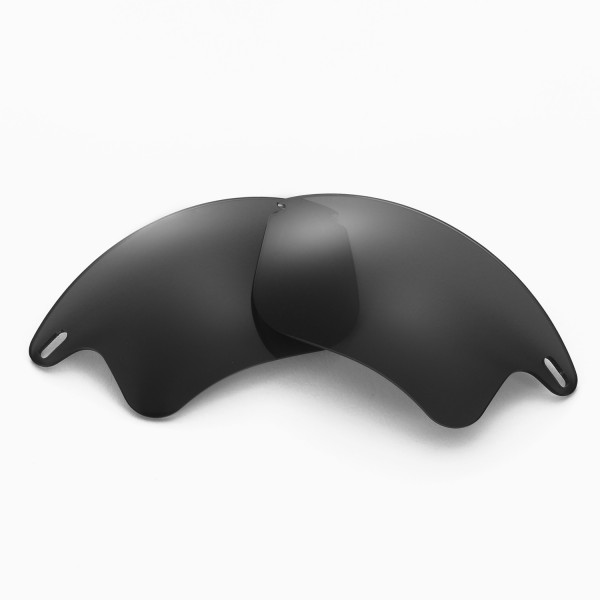 Walleva Replacement Lenses for Oakley Fast Jacket XL Sunglasses - Multiple  Options Available (Black - Polarized)