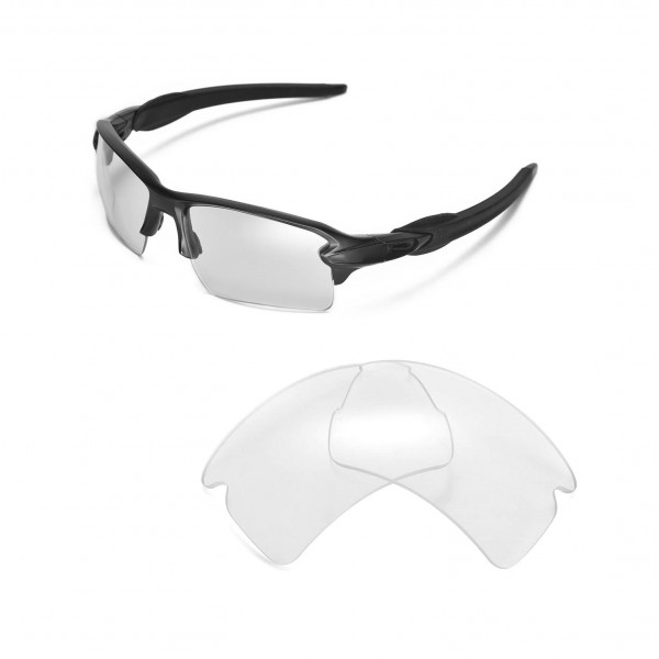 New Walleva Clear Replacement Lenses For Oakley Flak  XL Sunglasses
