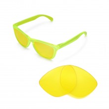Walleva Yellow Replacement Lenses for Oakley Frogskins Sunglasses 