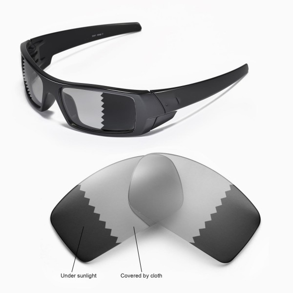 Walleva Transition/Photochromic Polarized Replacement Lenses for Oakley  Gascan Sunglasses