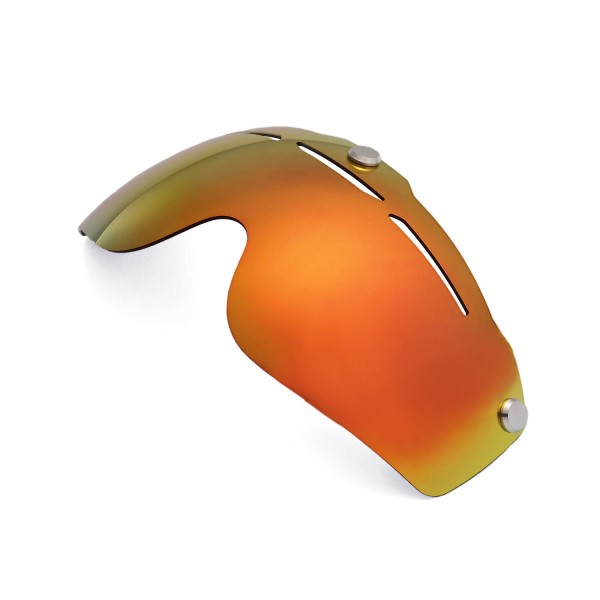 New Walleva Polarized Fire Red Replacement Lenses For Giro Air Attack Helmet 