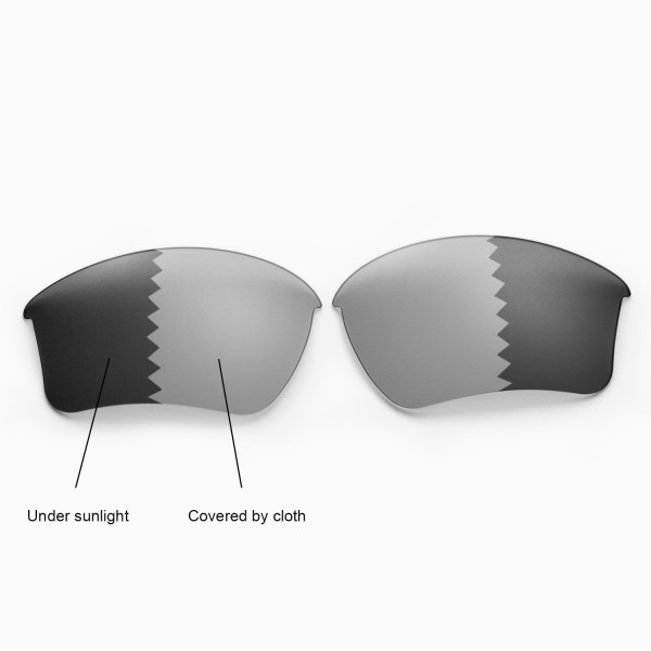 Walleva Transition/Photochromic Polarized Replacement for Oakley Half Jacket XL