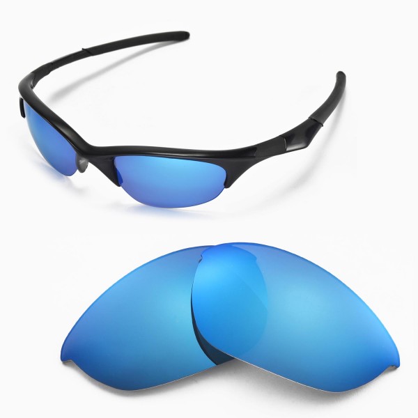 Walleva Ice Blue Replacement Lenses for Oakley Half Jacket Sunglasses