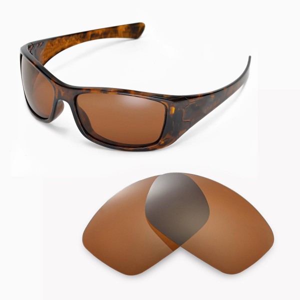 Walleva Brown Polarized Replacement Lenses for Oakley Hijinx Sunglasses