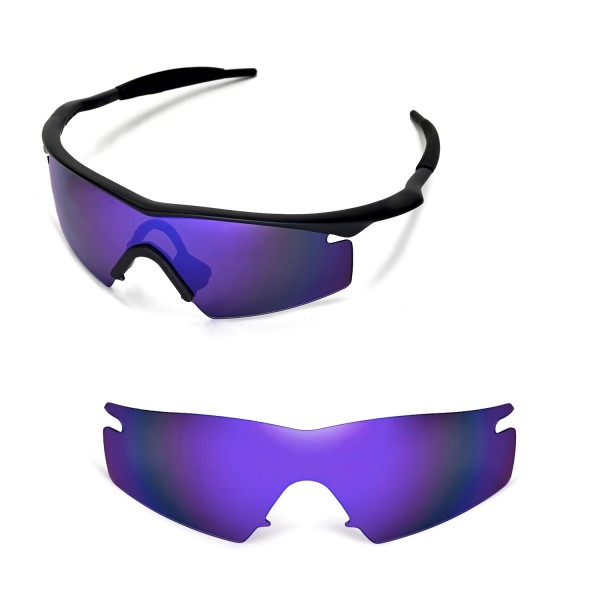 Walleva Purple Polarized Lenses And Green Rubber Kit For Oakley