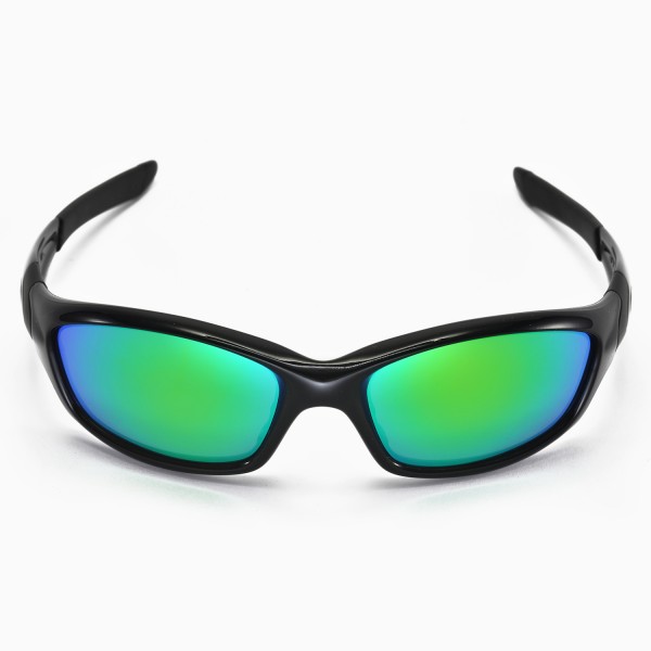 Walleva Replacement Oakley Straight Jacket Sunglasses - Options Available (Emerald Mirror Coated - Polarized)