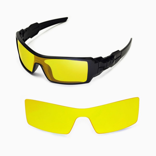 Continental kontrast Tryk ned Walleva Yellow Replacement Lenses For Oakley Oil Rig Sunglasses
