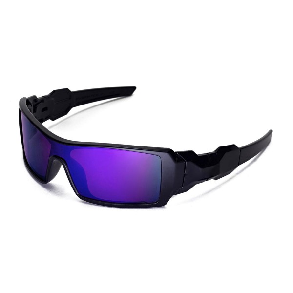 Walleva Purple Polarized Lenses And Green Rubber Kit For Oakley