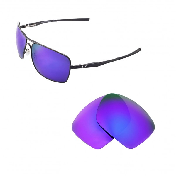 Walleva Purple Polarized Lenses And Green Rubber Kit For Oakley