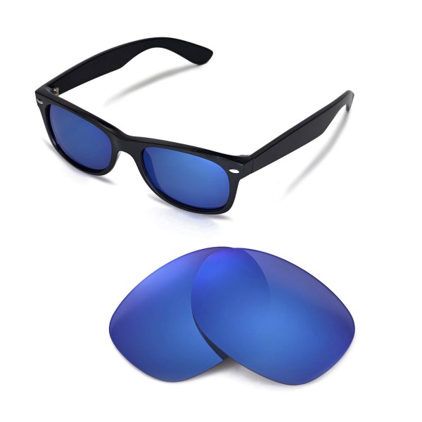 Walleva Polarized Ice Blue Replacement Lenses For Ray-Ban Wayfarer