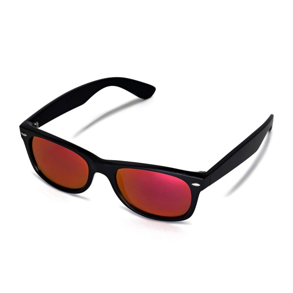 roterend Vluchtig Geven Walleva Polarized Fire Red Replacement Lenses For Ray-Ban Wayfarer RB2132  52mm