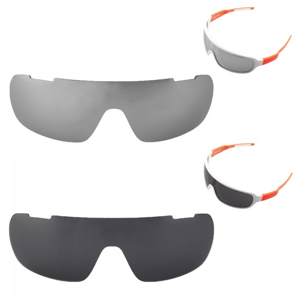 Walleva Polarized Black Replacement Lenses For POC Blade Sunglasses 