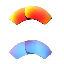 New Walleva Fire Red + Ice Blue Polarized Replacement Lenses For Smith Optics Approach Max Sunglasses