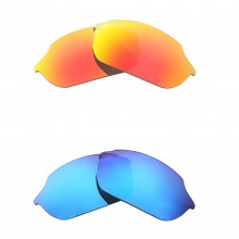 New Walleva Fire Red + Ice Blue Polarized Replacement Lenses For Smith Optics Parallel Sunglasses