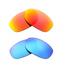 New Walleva Fire Red + Ice Blue Polarized Replacement Lenses For Maui Jim Kipahulu Sunglasses