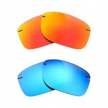 New Walleva Fire Red + Ice Blue Polarized Replacement Lenses For Maui Jim Hema Sunglasses