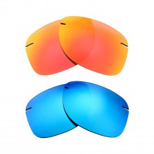 New Walleva Fire Red + Ice Blue Polarized Replacement Lenses For Maui Jim Hikina Sunglasses
