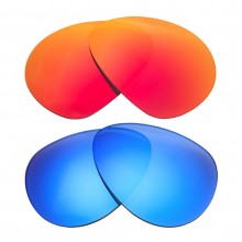 New Walleva Fire Red + Ice Blue Polarized Replacement Lenses For Costa Del Mar Loreto Sunglasses
