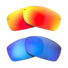 New Walleva Fire Red + Ice Blue Polarized Replacement Lenses For Costa Del Mar Ballast Sunglasses