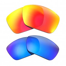 New Walleva Fire Red + Ice Blue Polarized Replacement Lenses For Costa Del Mar Cat Cay Sunglasses