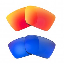 New Walleva Fire Red + Ice Blue Polarized Replacement Lenses For Costa Del Mar Rincon Sunglasses