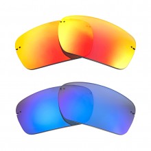 New Walleva Fire Red + Ice Blue Polarized Replacement Lenses For Costa Del Mar Gulf Shore Sunglasses