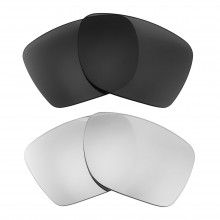 Walleva Titanium + Black Polarized Replacement Lenses For Oakley Sylas 60mm Sunglasses