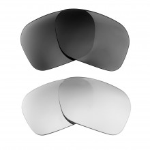 Walleva Titanium + Black Polarized Replacement Lenses For Oakley Portal X Sunglasses