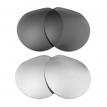 Walleva Titanium + Black Polarized Replacement Lenses For Oakley Clifden Sunglasses