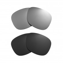 Walleva Titanium + Black Polarized Replacement Lenses For Ray-Ban RB4165 Justin 51mm Sunglasses