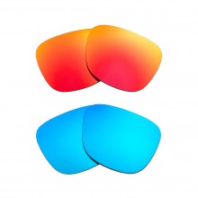 Walleva Fire Red + Ice Blue Polarized Replacement Lenses For Smith Lowdown 2 Sunglasses