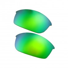 Walleva Emerald Mr.Shield Polarized Replacement Lenses for Oakley Flak Jacket Sunglasses