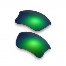 Walleva Emerald Mr.Shield Polarized Replacement Lenses for Oakley Flak Jacket XLJ Sunglasses