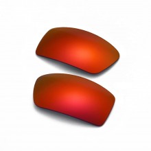 Walleva Fire Red Mirror Coated Mr.Shield Polarized Replacement Lenses for Oakley Gascan Sunglasses