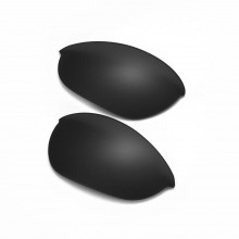 Walleva Black Mr.Shield Polarized Replacement Lenses for Half Jacket Sunglasses