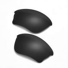 Walleva Black Mr.Shield Polarized Replacement Lenses for Oakley Half Jacket XLJ Sunglasses